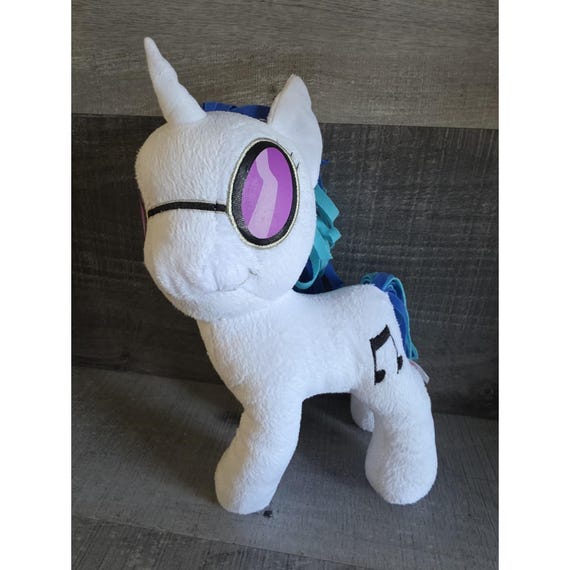 【vintage】My Little pony｜イヤホンジャック My Little Pony DJ Plush White Blue Music Notes Purple Glasses