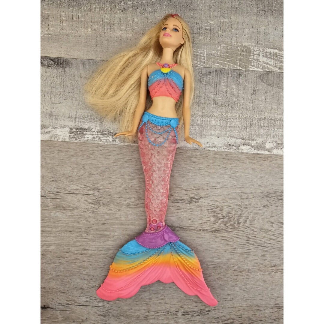 Barbie Dreamtopia Rainbow Lights Mermaid Doll Blonde Lightup Tail