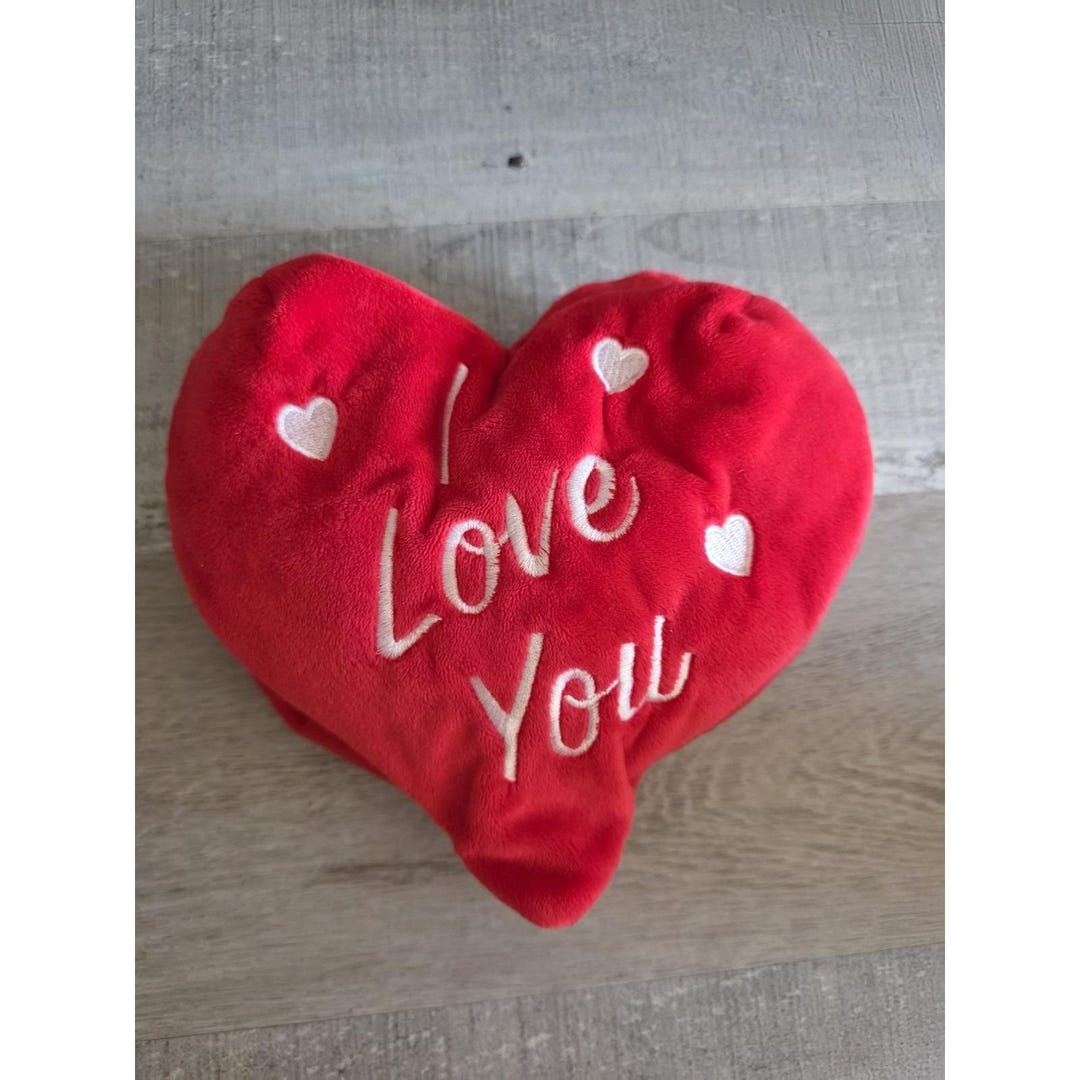 Valentines Day Plush 8" Heart Stuffed W Hook and Latch "i Love You ...