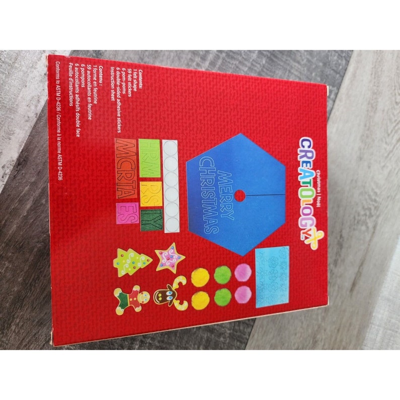 Creatology Christmas Tree Skirt Craft Kit Blue Merry Christmas DIY NEW