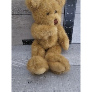 Brown Plush Teddy Bear Stuffed Animal Jointed 10” Vintage Jerry Elsner ...