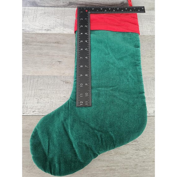 Calze Di Natale In Velluto Rosso E Verde A Doppia Faccia Con Campane, Grandi Per Camino E Decorazioni Invernali