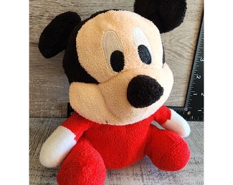 Peluche de Mickey Mouse de Disney de 8 pulgadas, un animal de peluche raro de Mickey Baby Lovey