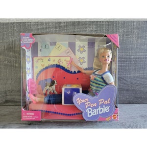 Vintage 1998 Barbie Doll Your Pen Pal Adesivi Cartoline Special Ed # 23221 NUOVO