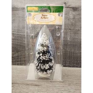 Lemax 6” Evergreen Tree 1994 Village Collection Landscape  Snow Christmas Decor