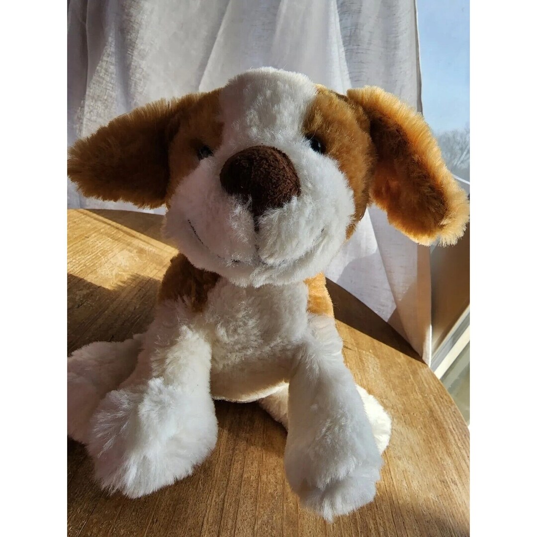 Dan Dee Collector s Choice Brown White Puppy Dog Barking Plush 6 Soft WORKS Etsy