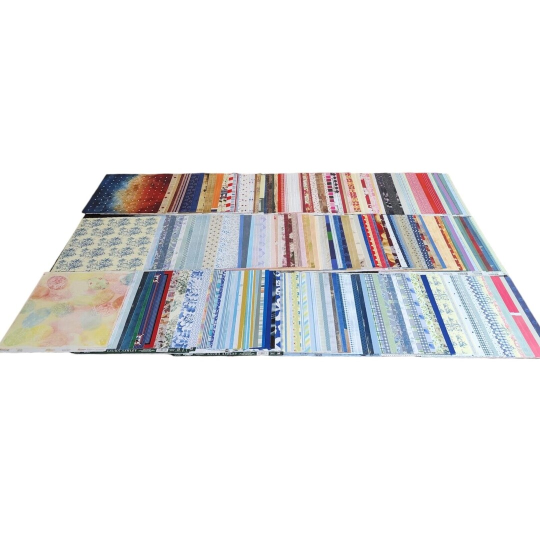 Scrapbook Paper Lot 12 X 12 Various Brands & Themes 300 Loose Pages NEW ...