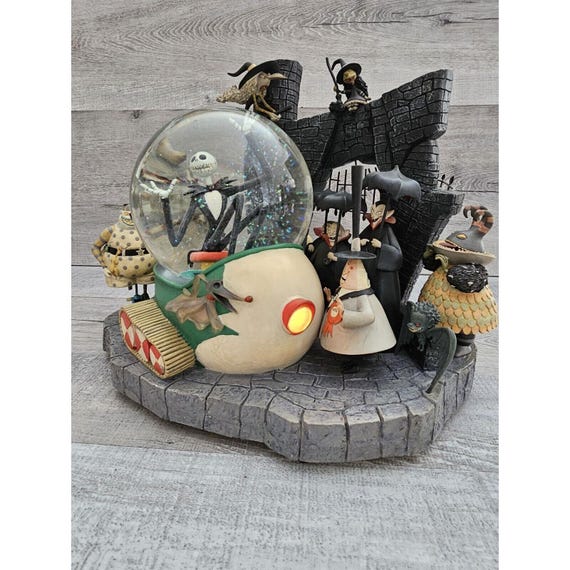 K*様 nightmare before christmas 限定500 スノー VTG Nightmare Before Christmas 1993 Snowmobile Snow Globe Rare Tim