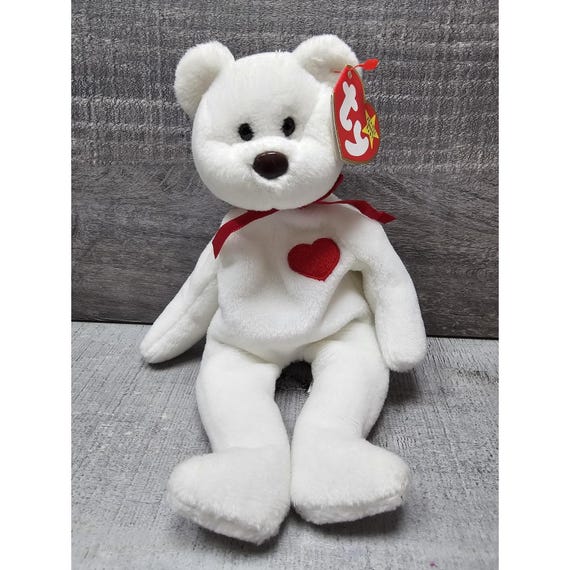 Ty Beanie Baby Valentino Bear W/ Swing Tag Valentines Day Plush
