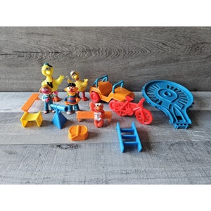 Vintage Tyco Sesame Street Camping Characters and Accessories Figures