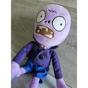 Plants Vs Zombies Purple Zombie Plush Toy Soft Stuffed Doll 12&quot; PVZ