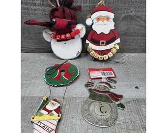 クリスマスオーナメント セット クリスマスオーナメント4個セット、名前入り「CLAIRE」パーソナライズ