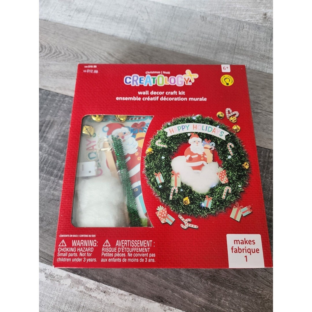 Creatology Christmas Wall Decor Craft Kit Santa Wreath Lights up NEW Etsy