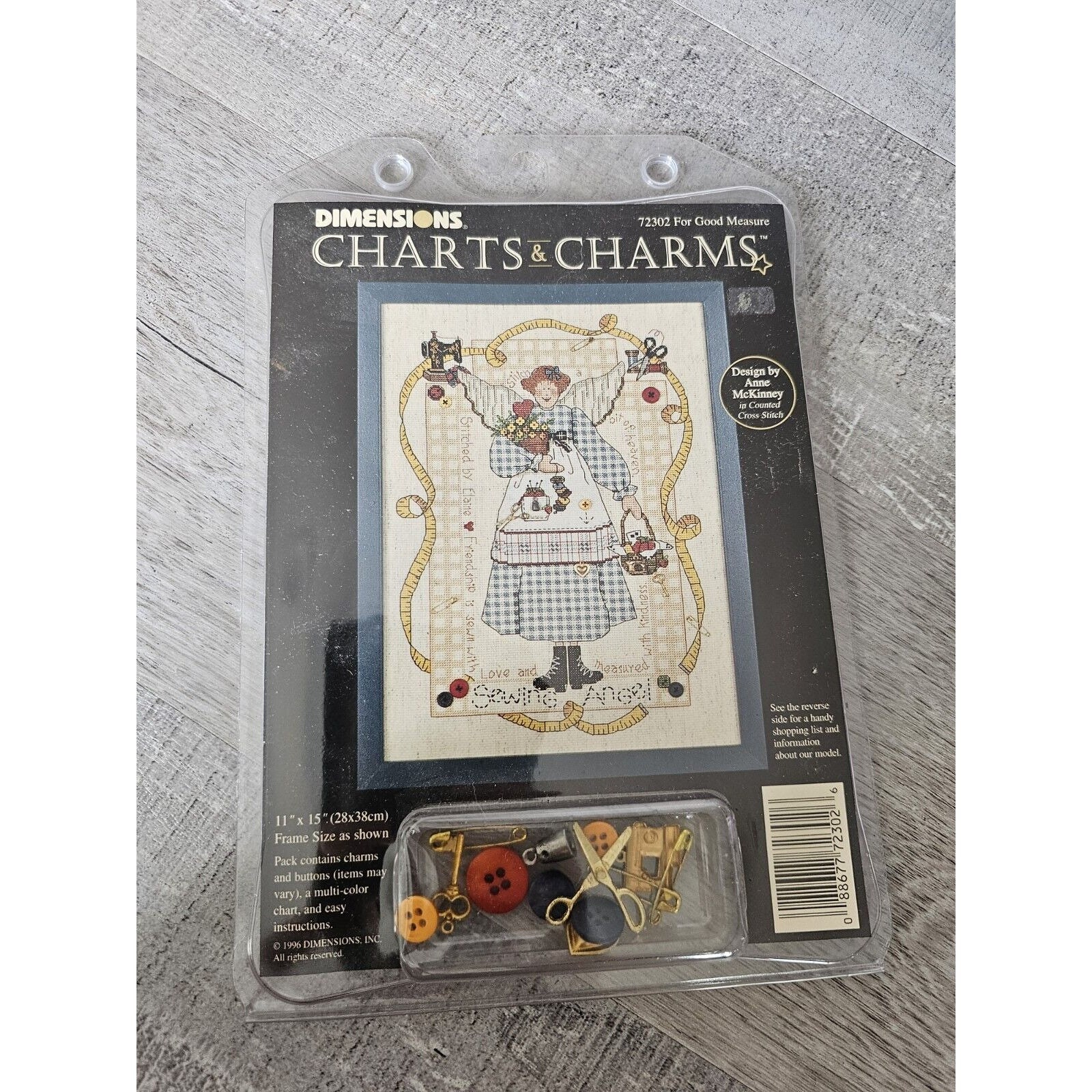 DIMENSIONS☆CHARTS&CHARMSキット Vtg Dimensions Charts & Charms GOOD MEASURE Cross Stitch Kit