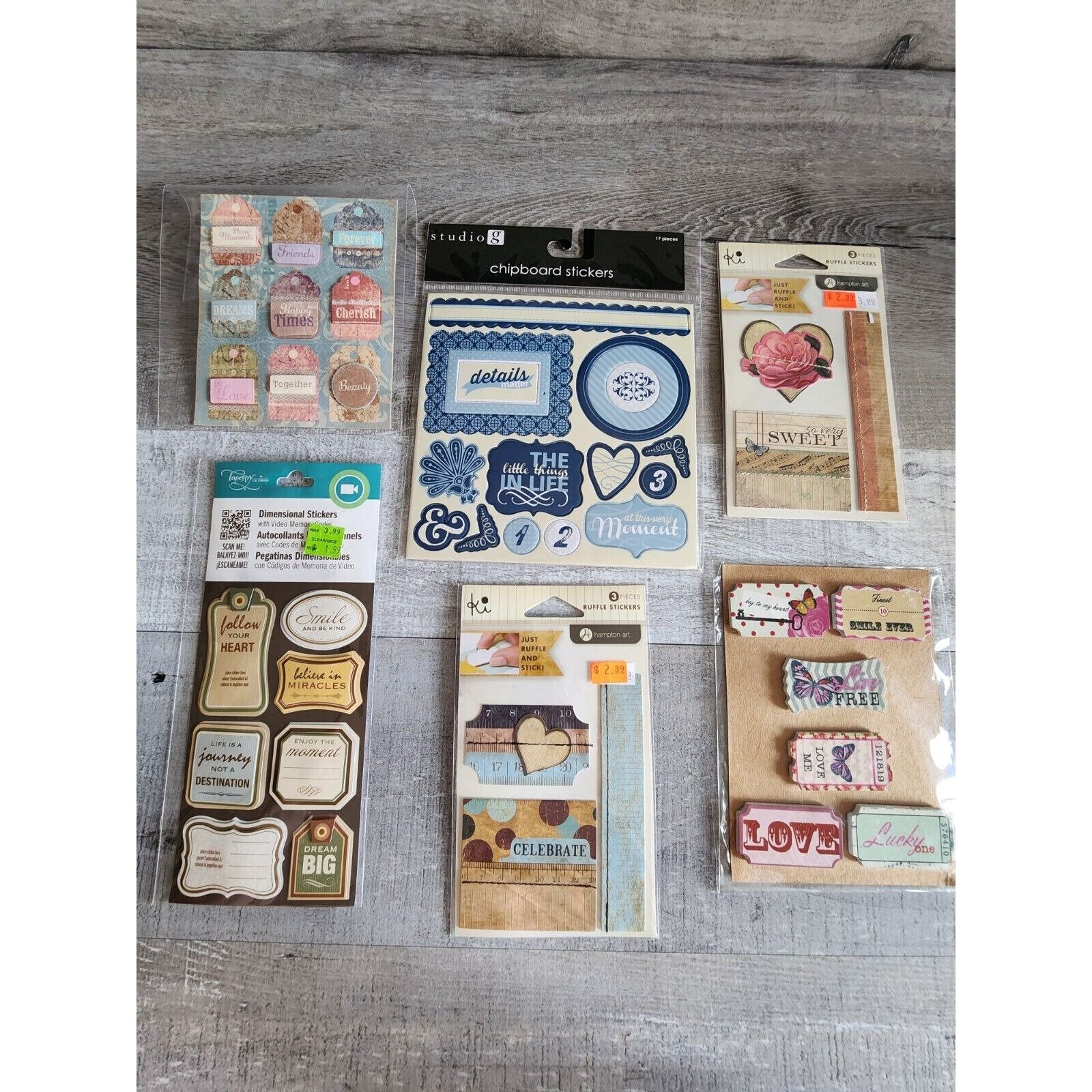 スクラップブック ステッカー LOT - 愛の家族のフレーズ Emphora 3D