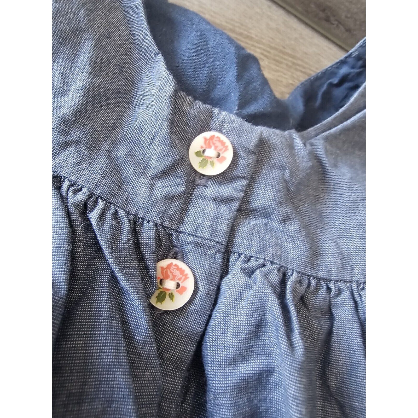 Robe En Jean Janie & Jack Sweet Confetti Taille 4T/4 - Nouveau Avec Étiquette, Bleu Moyen