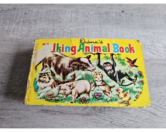 Vintage Kinderbuch sprechendes Tierbuch Japan 1950er Jahre macht keine Geräusche