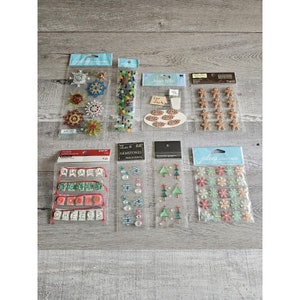 Sticker Lot Christmas Scrapbooking 3D Stickers Holiday Winter RARE Jolee&#39;s #124