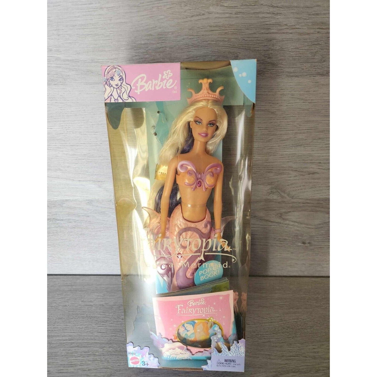 Vtg Barbie Fairytopia Magical Mermaid Pink Purple B5822 Mattel