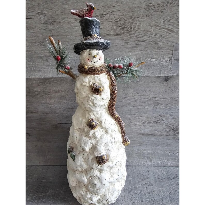 Pacific Rim Cardinal Vtg Pacific Rim Whimsical Snowman Figure 15