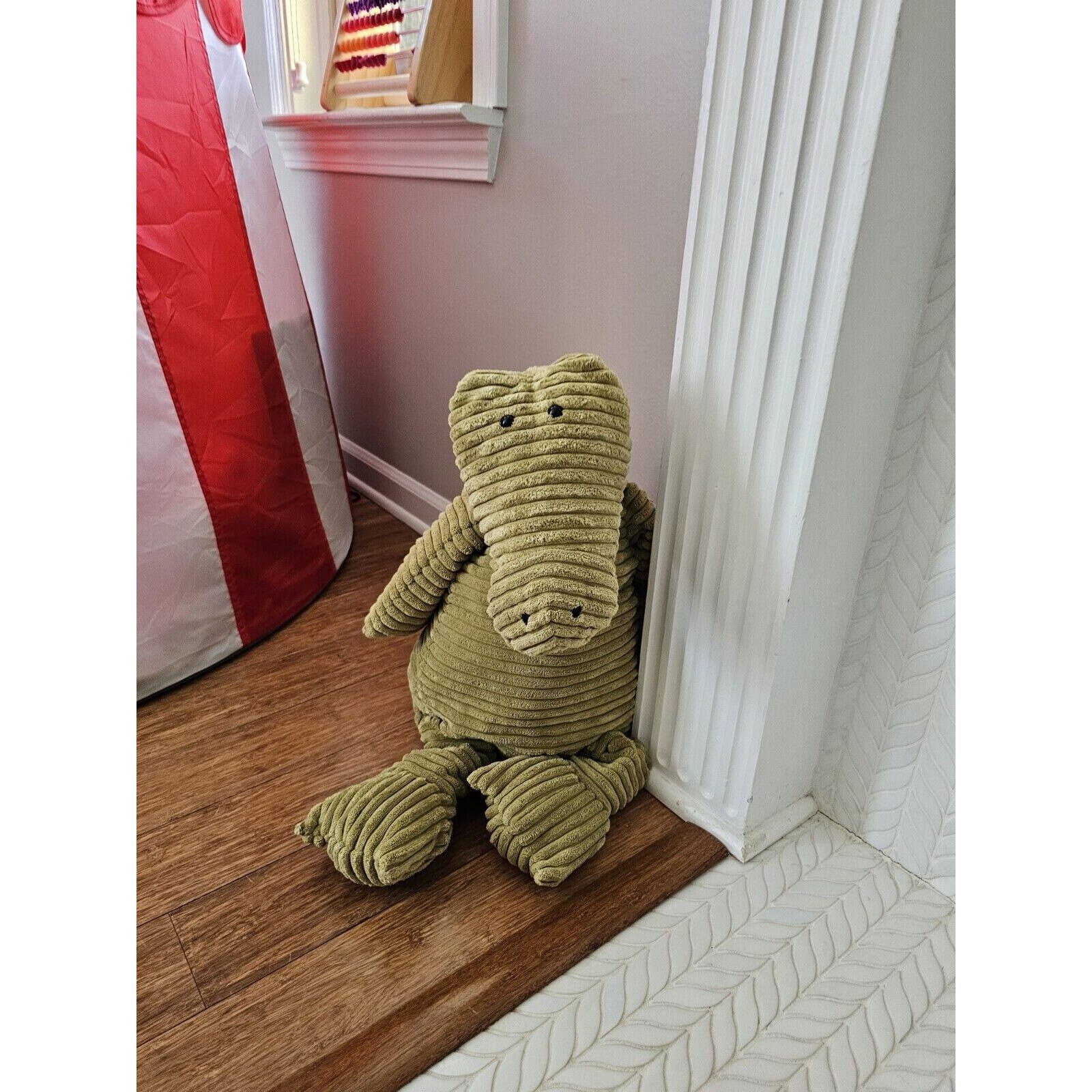 Jellycat 16” Cordy Roy Gator Crocodile Corduroy Green Plush