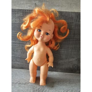 9” Vintage Playmates Hong Kong Doll Red Hair Blue Eyes Rare Baby Doll