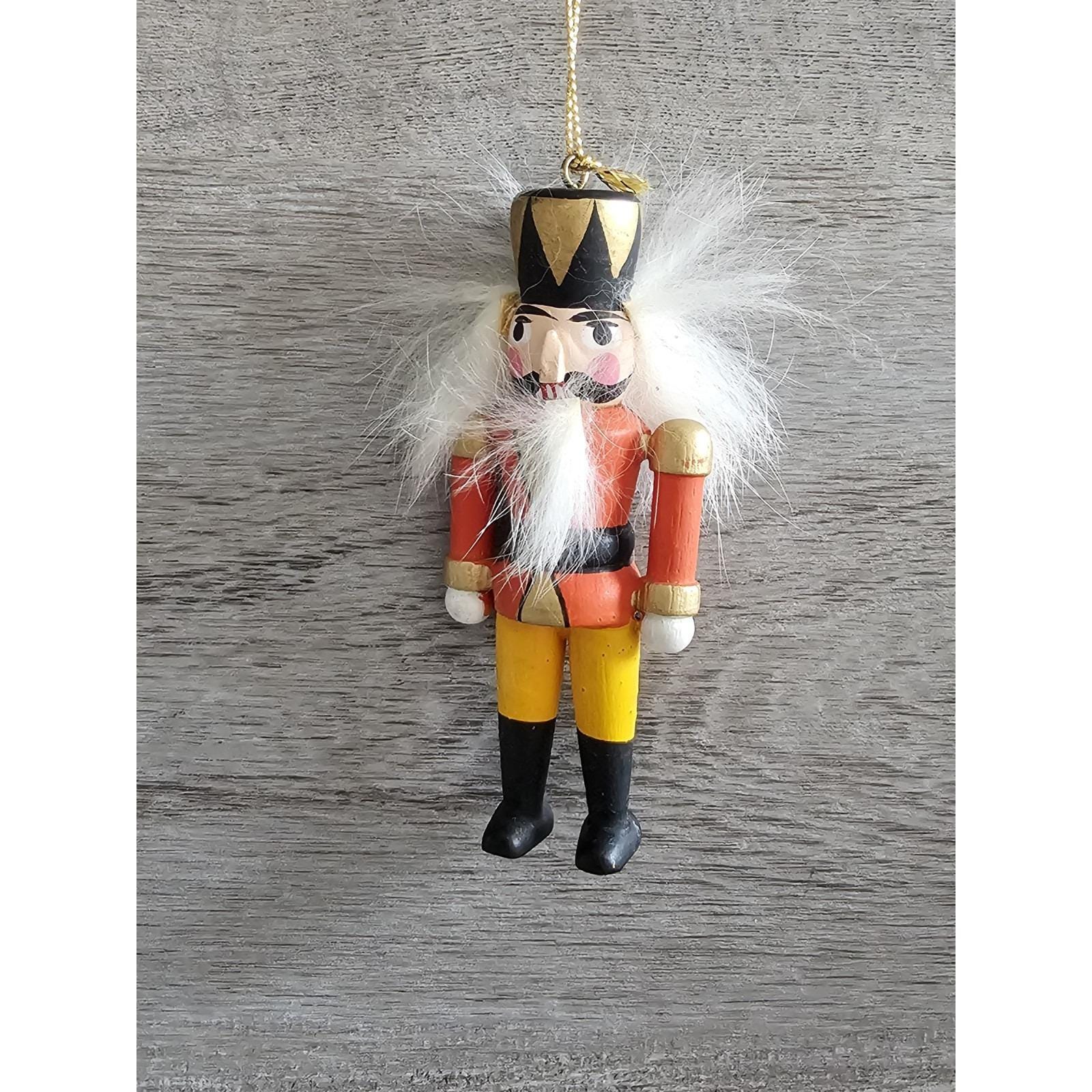 くるみ割り人形 手彫り 木製 兵士 吊り下げ クリスマスオーナメント