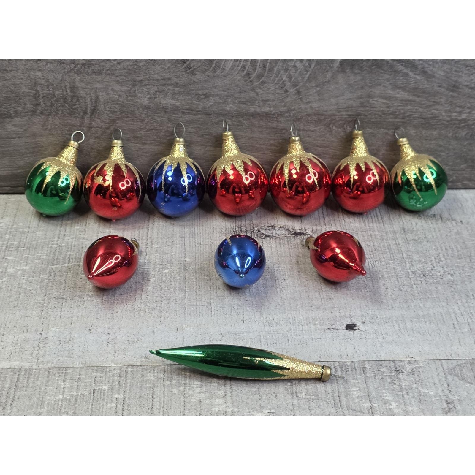 ヴィンテージ クリスマス クリングレッググラス ミニ オーナメント 11 