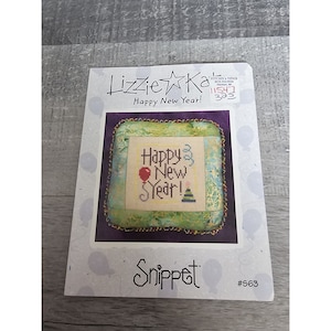 Vtg Happy New Year! by Lizzie Kate Cross Stitch Pattern New 125b