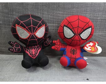 Miles Morales & Spider Man Plush Toy LOT Soft Avengers Stuffed Animal 55b