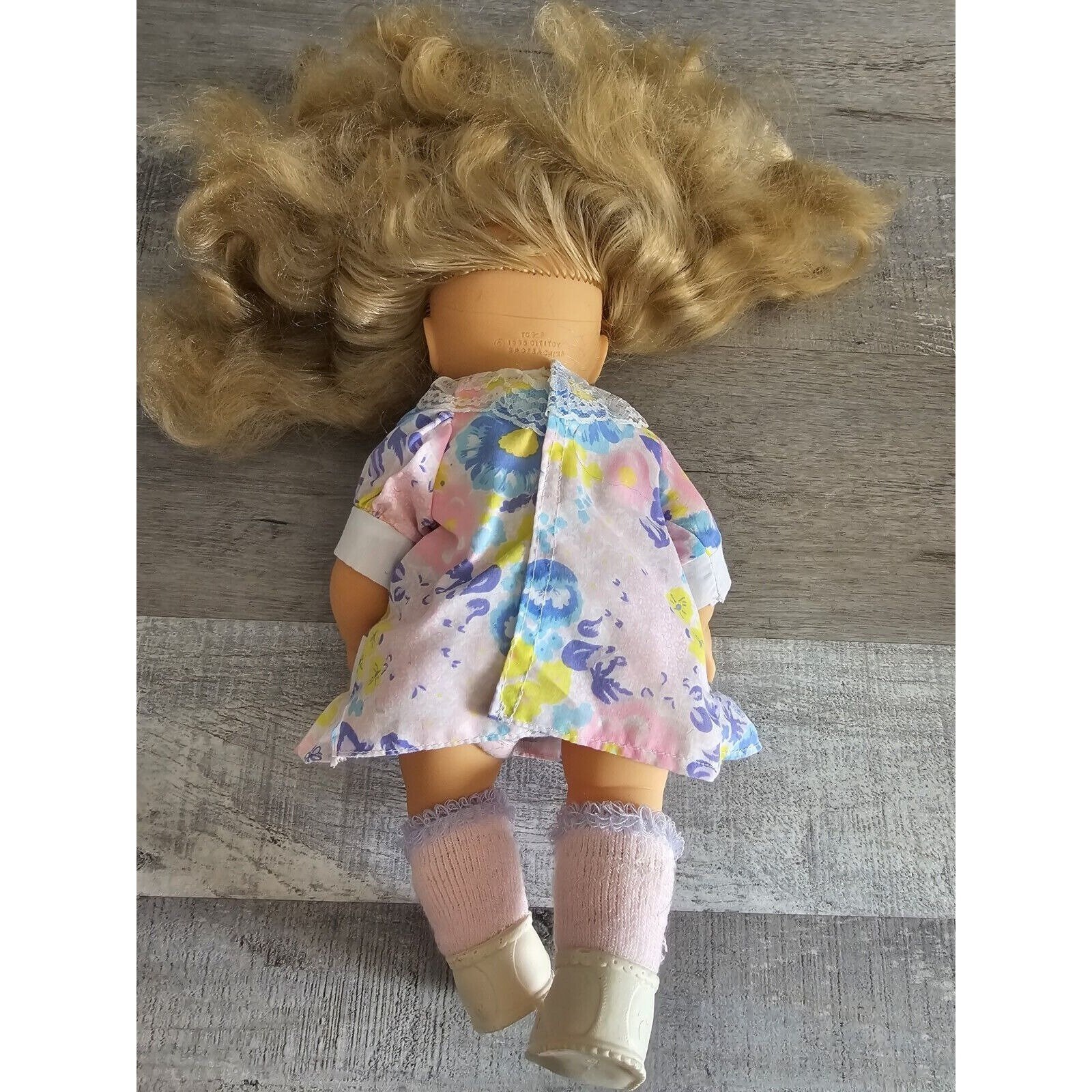 Cititoy ベビードール ハードボディ ブロンド カーリーヘア 青い目 花