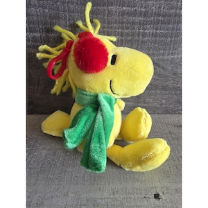 Peanuts Snoopy Woodstock Dandee Christmas Backpack Clip 7&quot; Plush G31