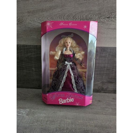 ビンテージBarbieバービーフィギュアスタンプ1996 1996 Winter Fantasy Barbie Doll 17249 Special Edition NFRB