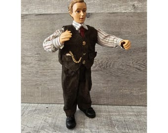 Old Time Cameraman without Camera 10" Doll Man Vintage Rare