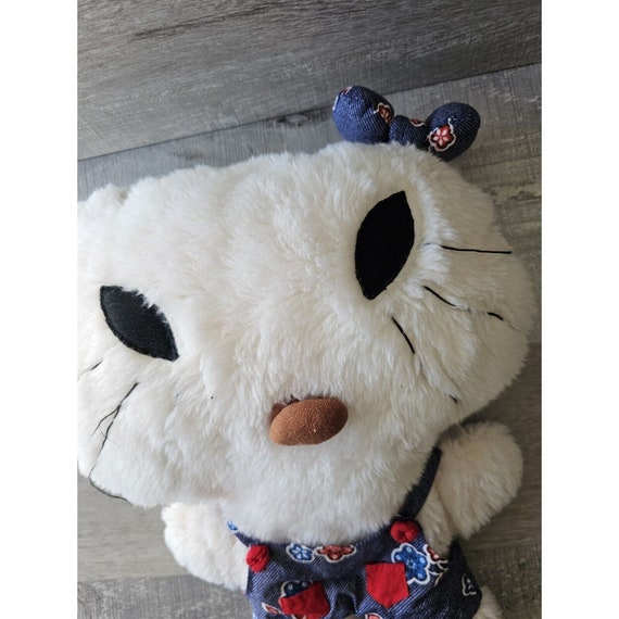 超超レア　Hello Kitty 70s ぬいぐるみ Rare Vtg Hello Kitty Plush Toy Vintage Blue Floral Overalls 18