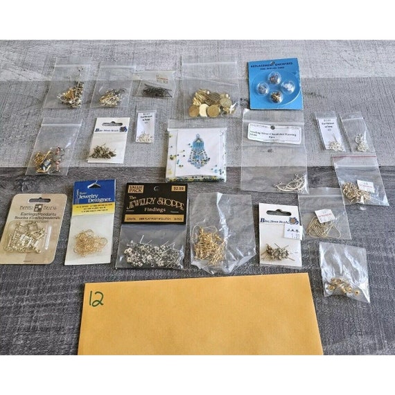 Jewelry Making Findings Earrings Pendants Beads Mixed Metal Estate