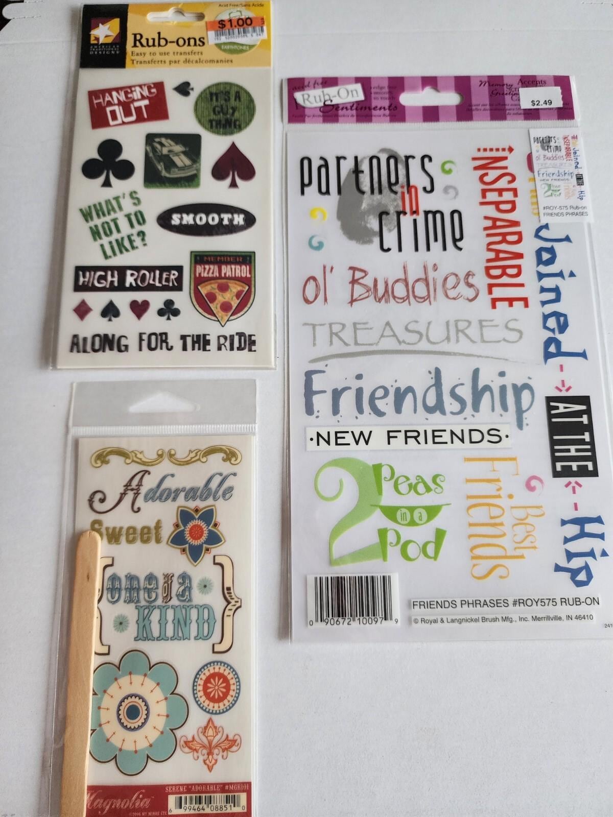 Rub on Transfer Stickers Friends - Etsy