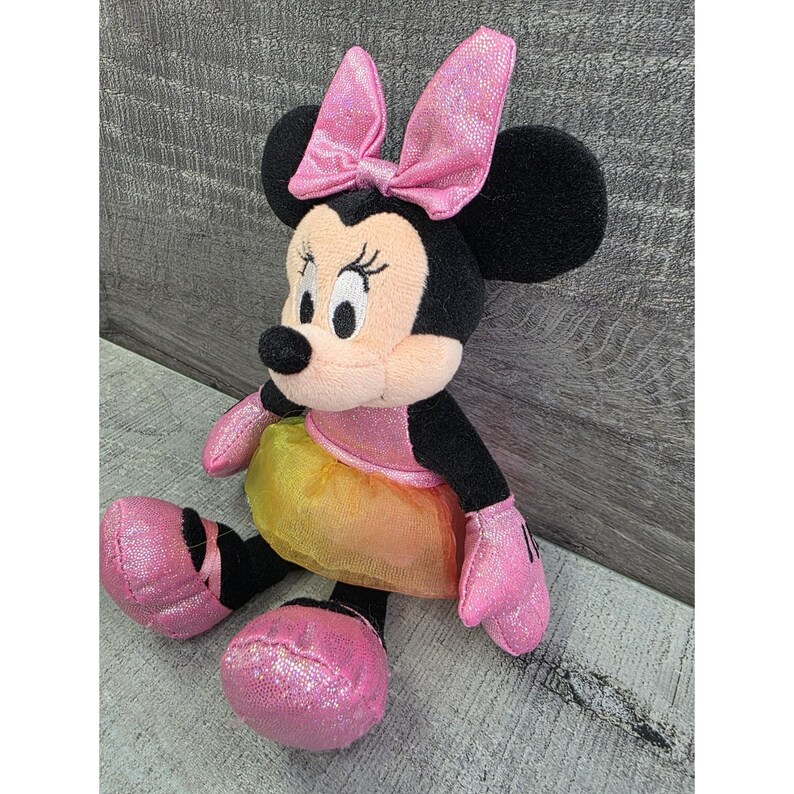 TY Beanie Baby 8" Disney Pink Sparkle Minnie Maus Ballerina Plüschtier bin5 Bild 4