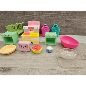 Lot of Shopkins Toys, Furniture and Accessories Bundle