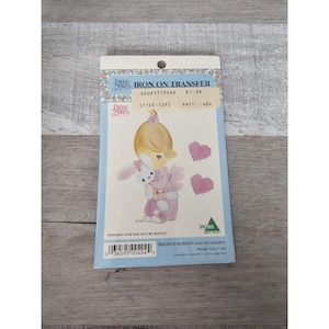 Spectrix Precious Moments Iron On Transfer BUNNY GIRL 404 New 1995 Hearts 188d