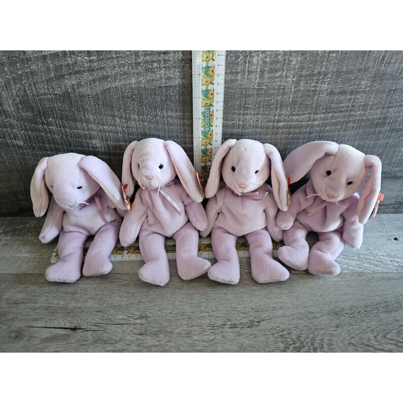 RARE TY Beanie Babies Floppity the Purple Rabbit Retired Wtags - Etsy