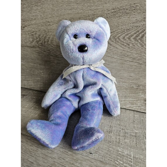 TY Beanie Baby CLUBBY the Platinum Bear Inch) Plush