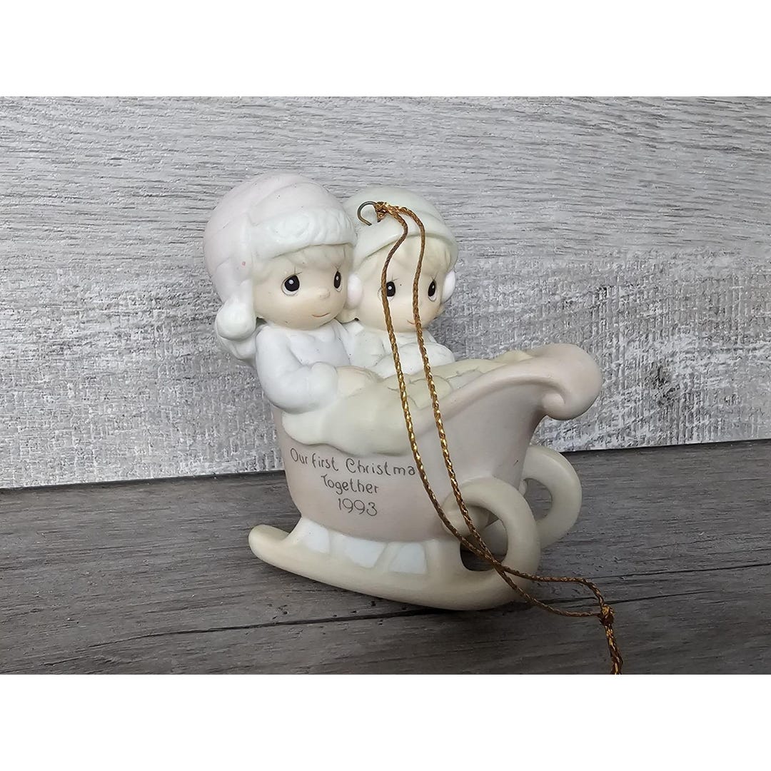 Vtg Precious Moments 530506 Our First Christmas Together Ornament 1993 ...