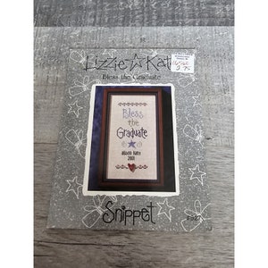 Rare Lizzie Kate Bless the Graduate Cross Stitch Chart Snippet S27 New 125b