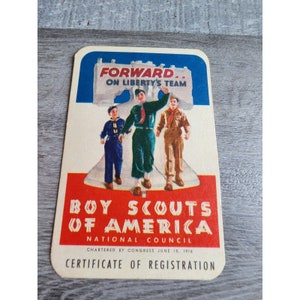 Boy Scout Troop 1955 registratiekaart zeldzame Illinois BSA Troop 57 Vintage