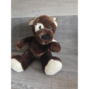 Build A Bear Peluche de cachorro Perro Marrón Blanco Mancha Parche en el Ojo b330