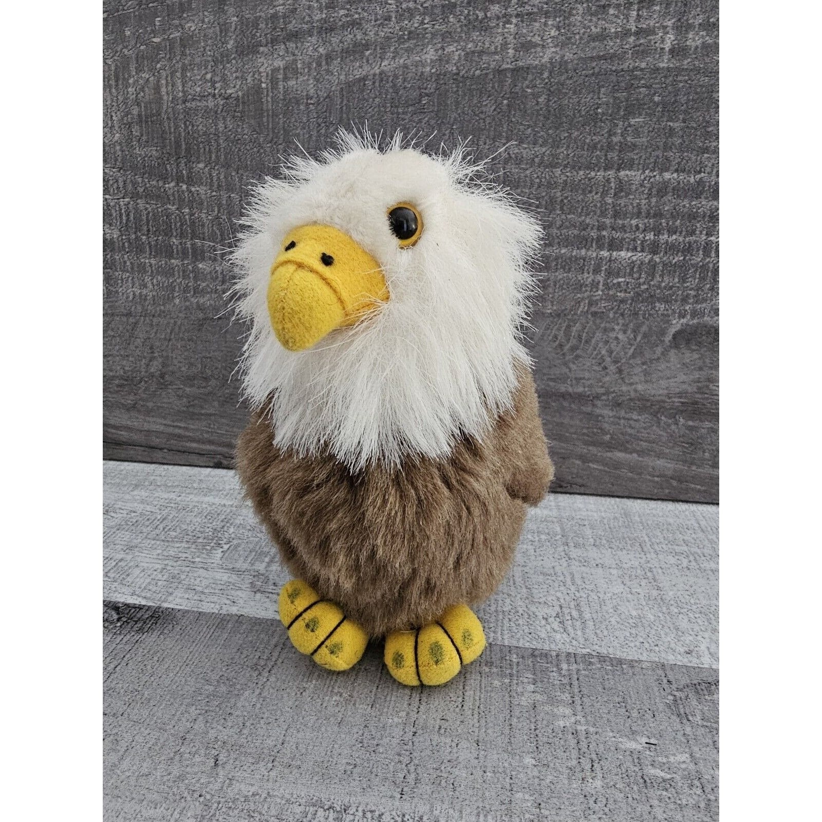 Jahrgang K & M International Weißkopfseeadler Vogel 2002 Plüschtier American Eagle FUNKTIONIERT