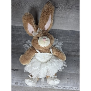 Build a Bear Brown Bunny Rabbit Ballerina Outfit Dance 22” Bride Nutcracker b54