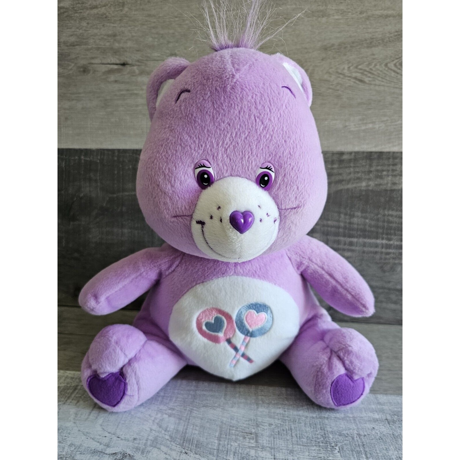 2003 Care Bears Huge Friend Bear Plush Jumbo Large Purple Share