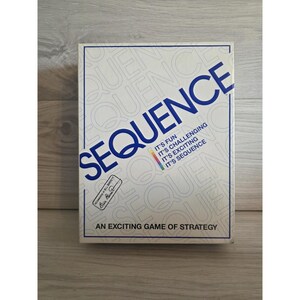 Sequence Board Game by Jax Games 1995 Vintage Strategy Game Brand SU13